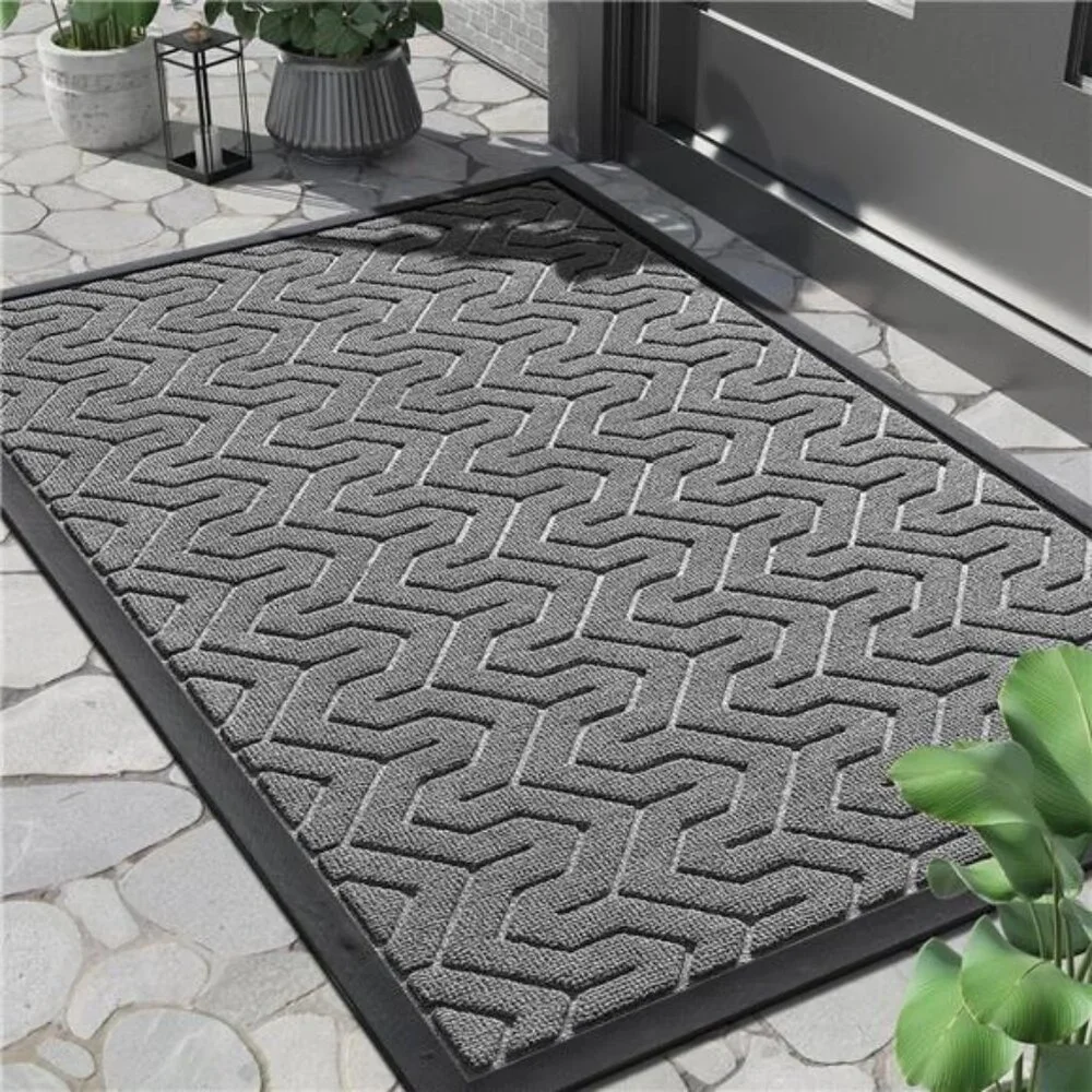 Front Door Mat, Waterproof Indoor Outdoor Welcome Mats for Entrance, Heavy Duty